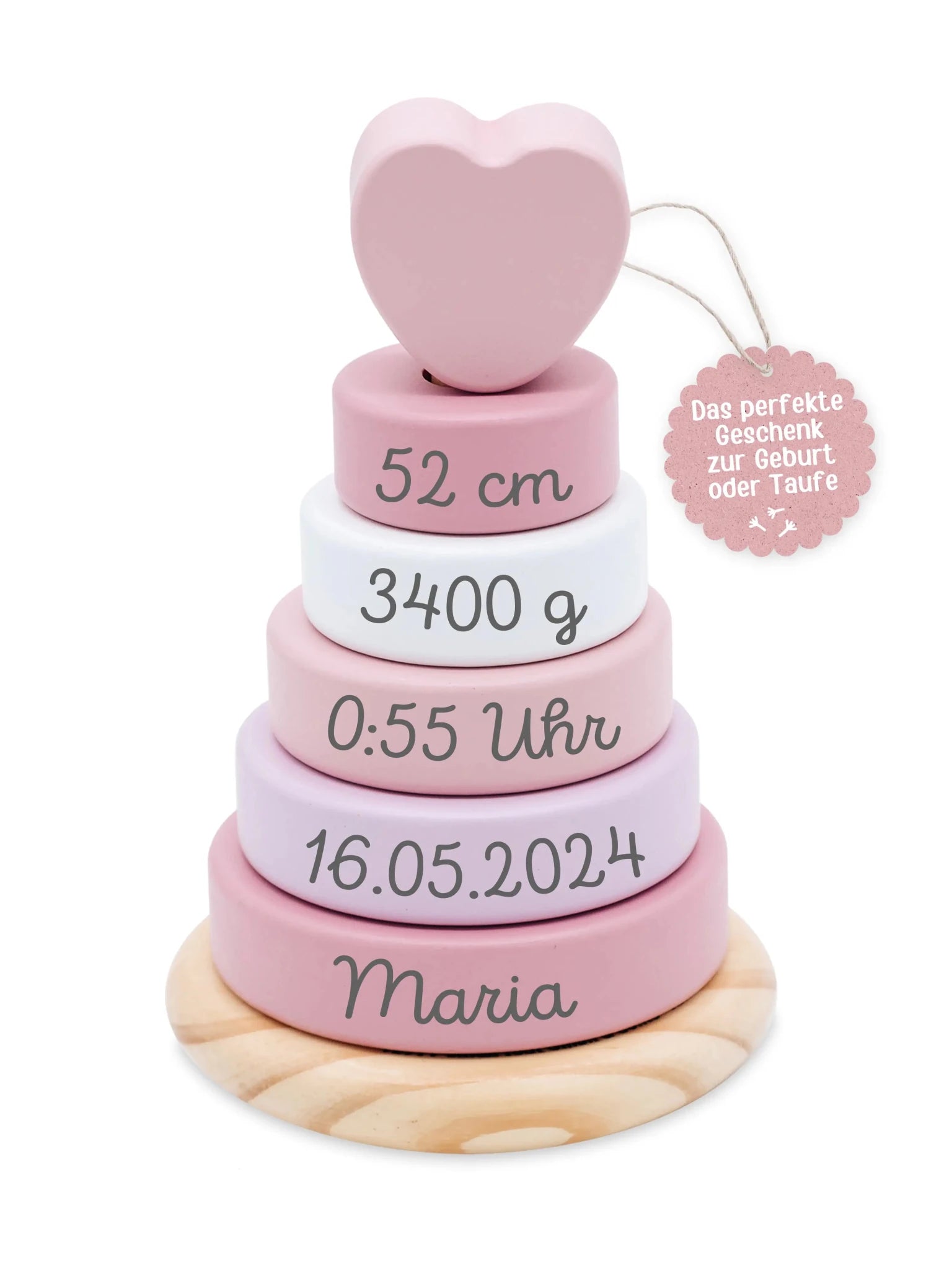 Small foot Stapelturm Holz personalisiert - wunderwunsch