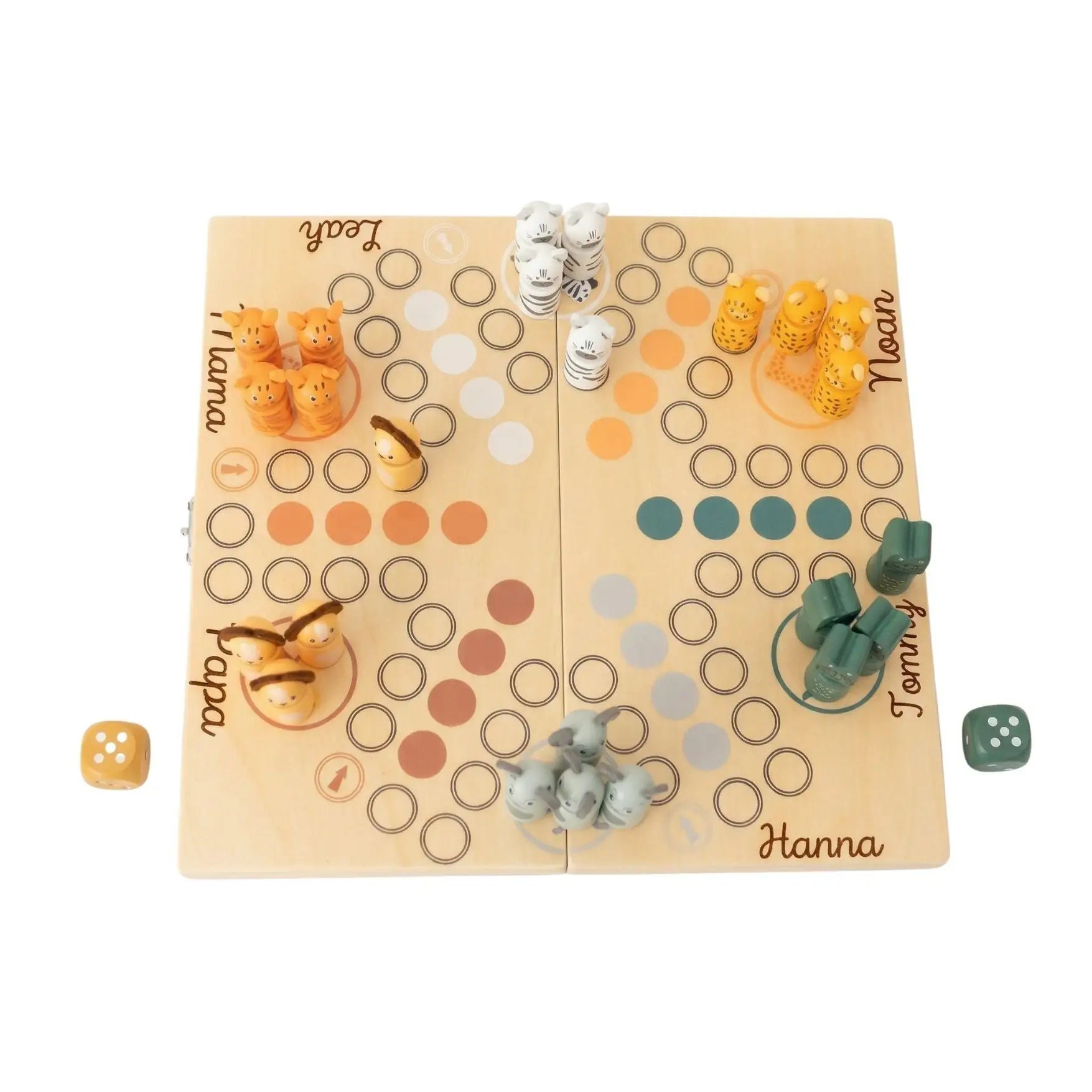 SMALL FOOT XXL Ludo - Spiel Safari für 6 Personen - wunderwunsch