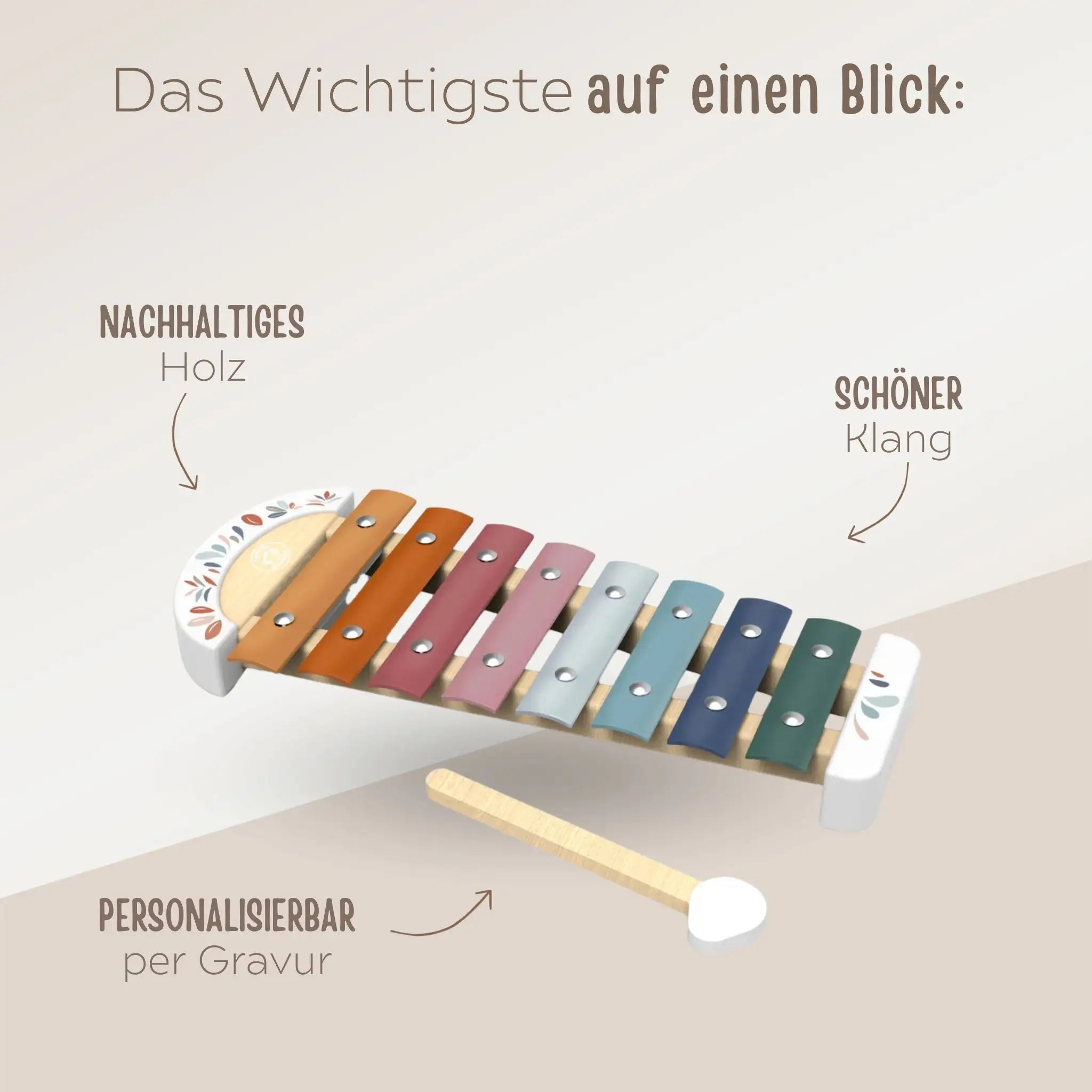 SPEEDY MONEKY Xylophon personalisierbar - wunderwunsch