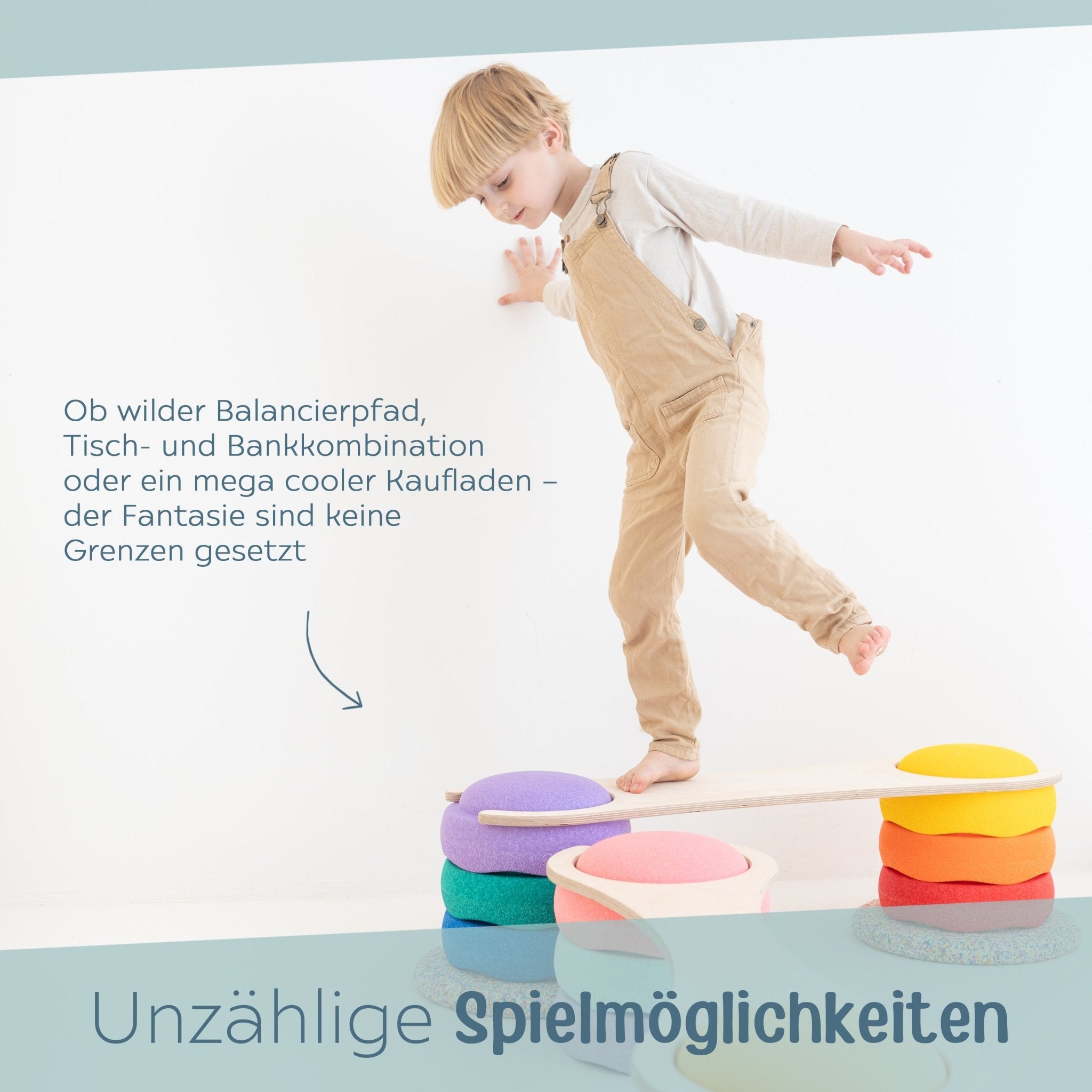 STAPELWELT Abenteuerbrücke aus Holz - Tier Aquarell - wunderwunsch