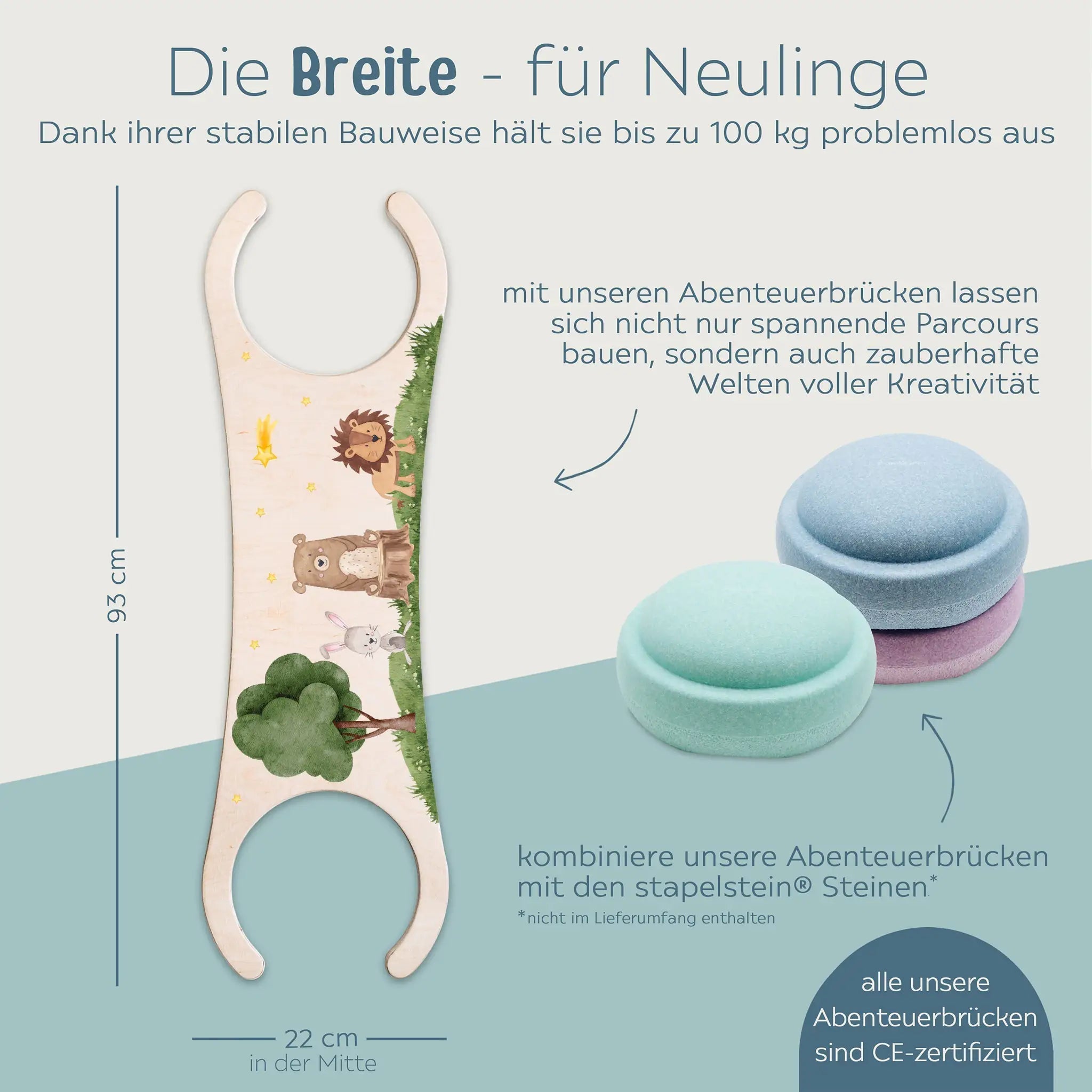 STAPELWELT Abenteuerbrücke für stapelstein® - Tiere - wunderwunsch