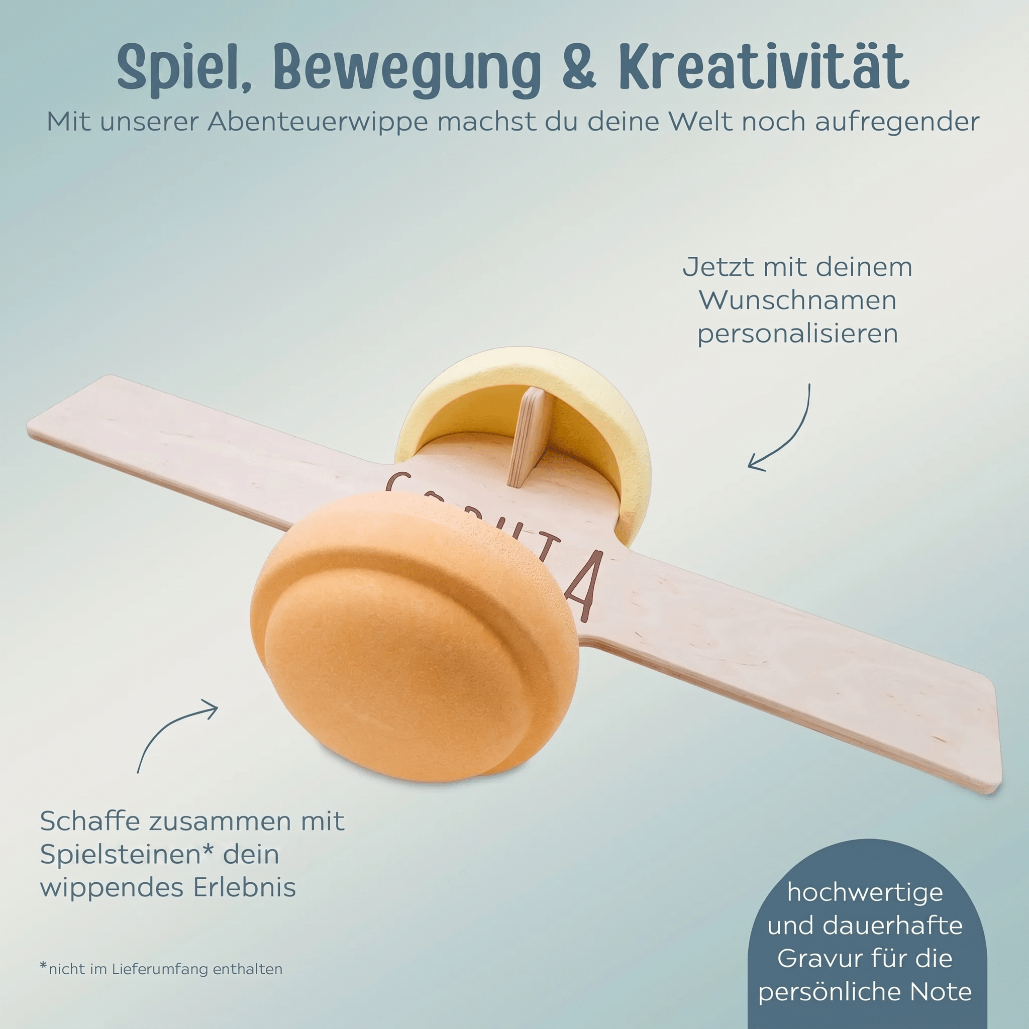STAPELWELT Abenteuerwippe aus Holz - wunderwunsch
