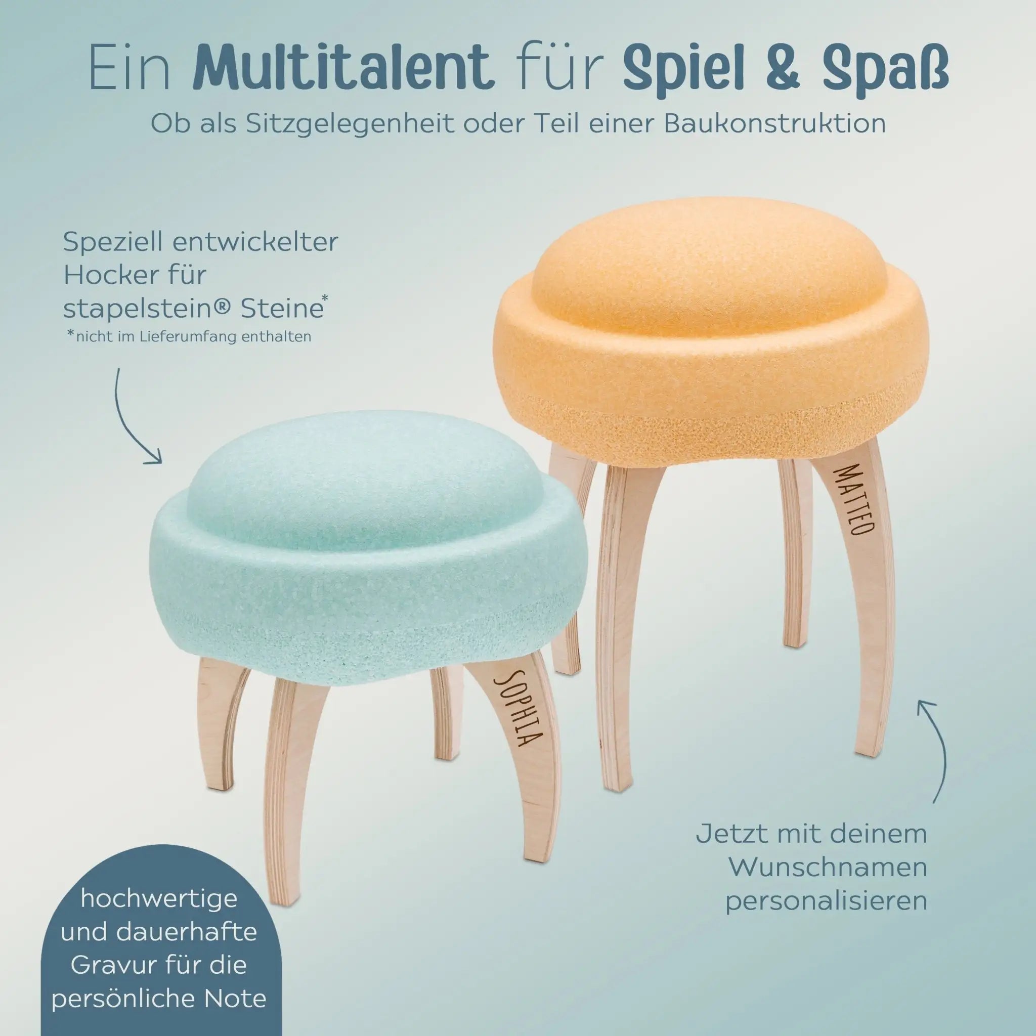 STAPELWELT Hocker für stapelstein® - wunderwunsch