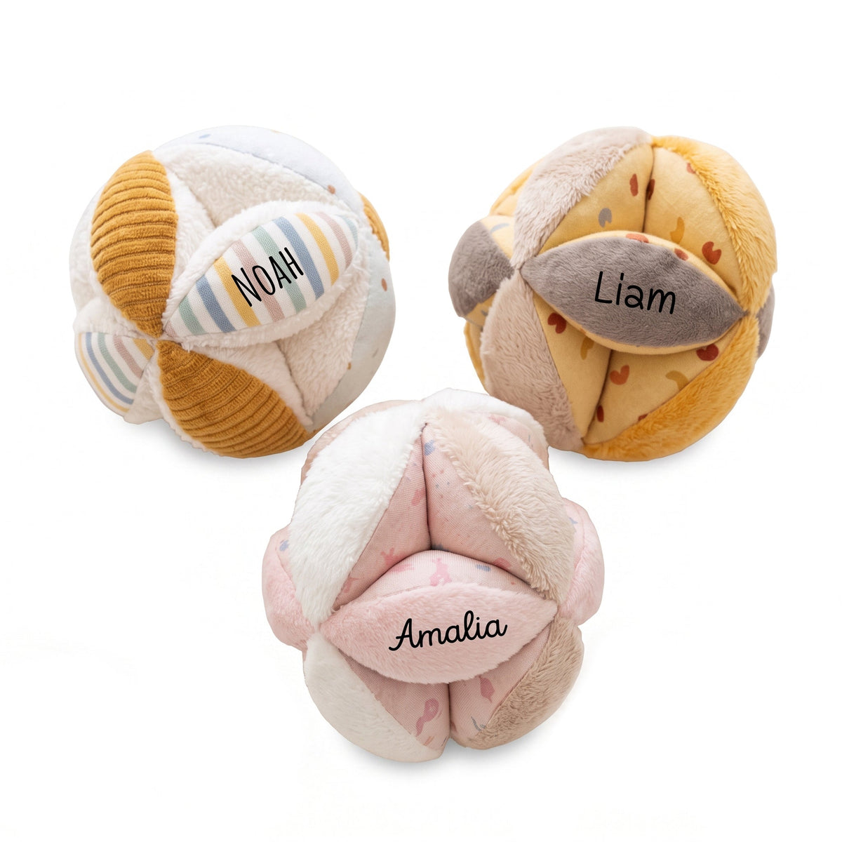 STERNTALER Stoffball mit Rassel und Knisterpapier personalisiert - wunderwunsch