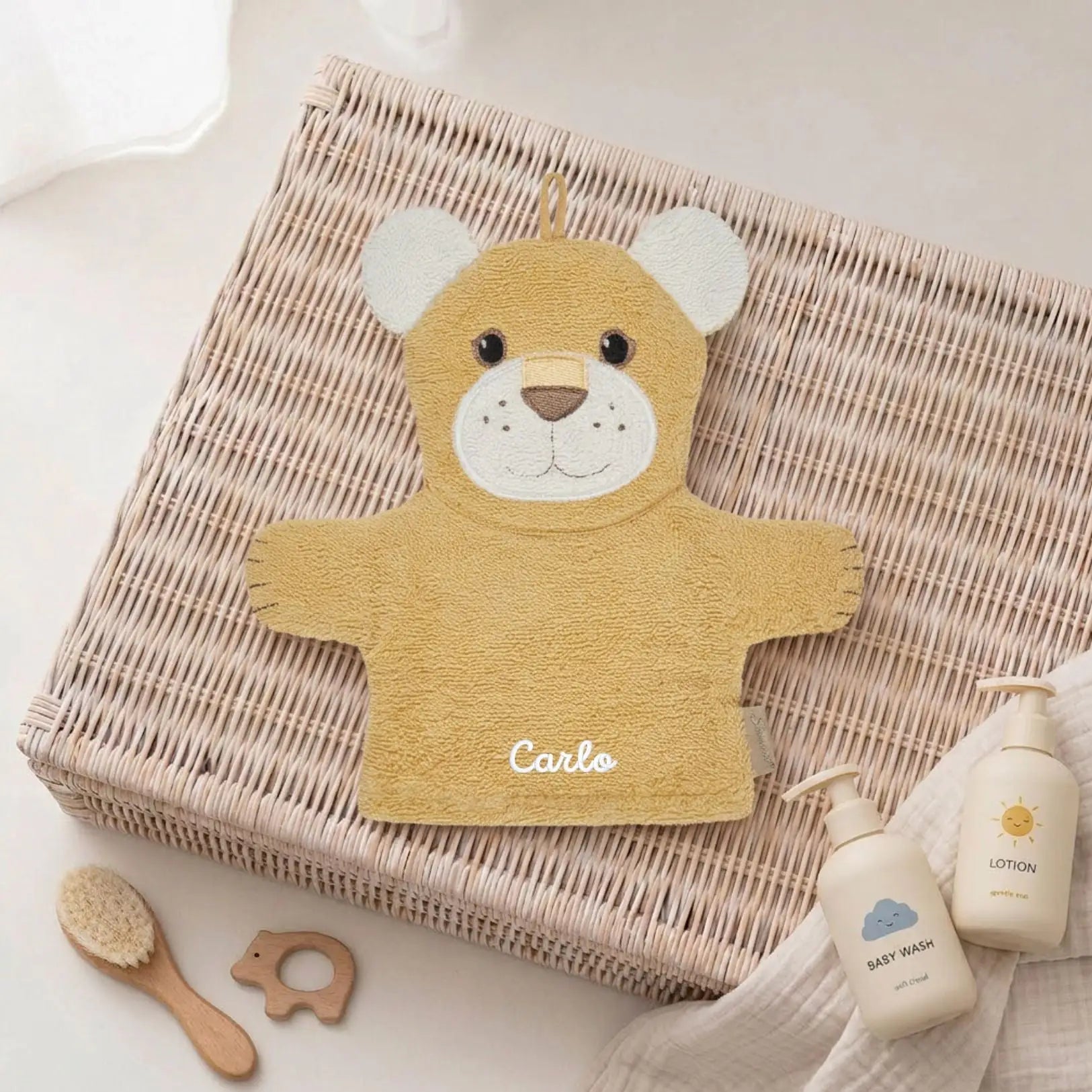 STERNTALER Waschhandschuh Tier Frottee personalisierbar - wunderwunsch