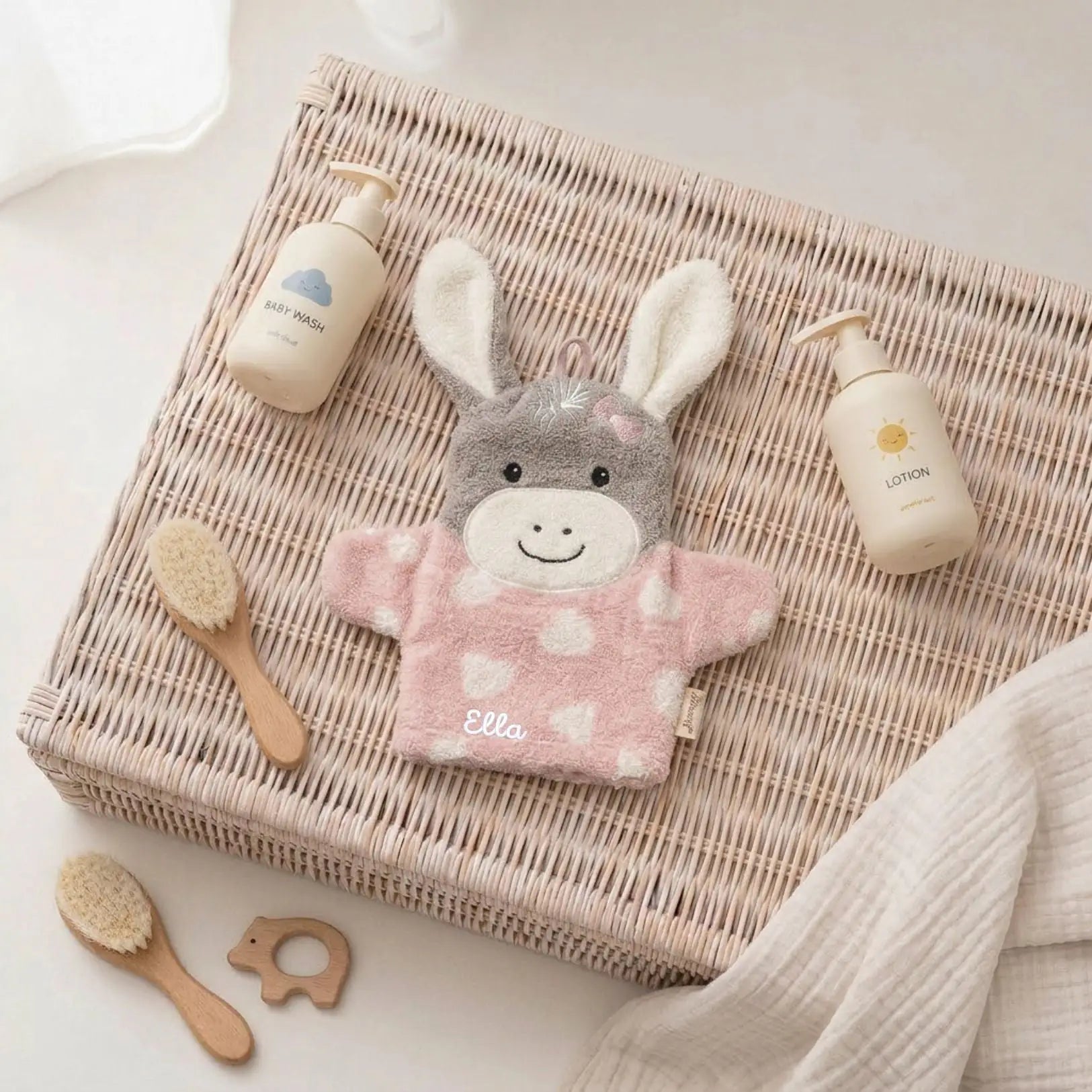 STERNTALER Waschhandschuh Tier Frottee personalisierbar - wunderwunsch