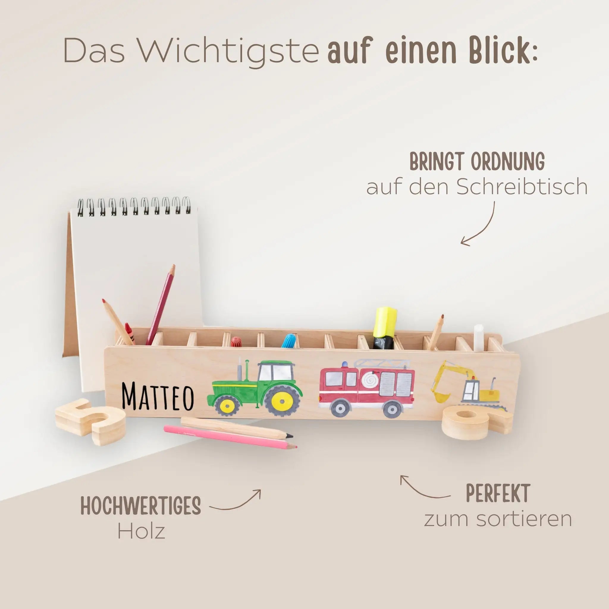 Stifteheld personalisiert - Fahrzeuge - wunderwunsch