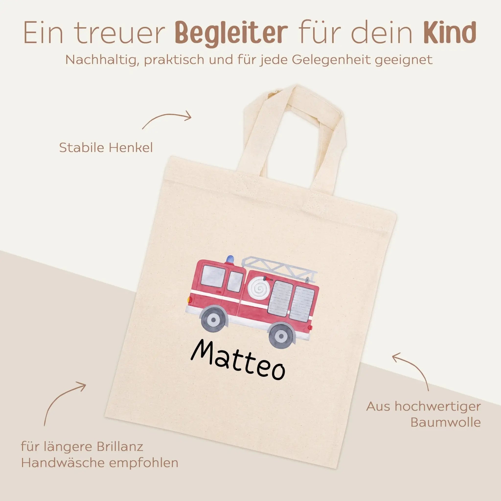 Stoffbeutel "Fahrzeuge" personalisiert - wunderwunsch