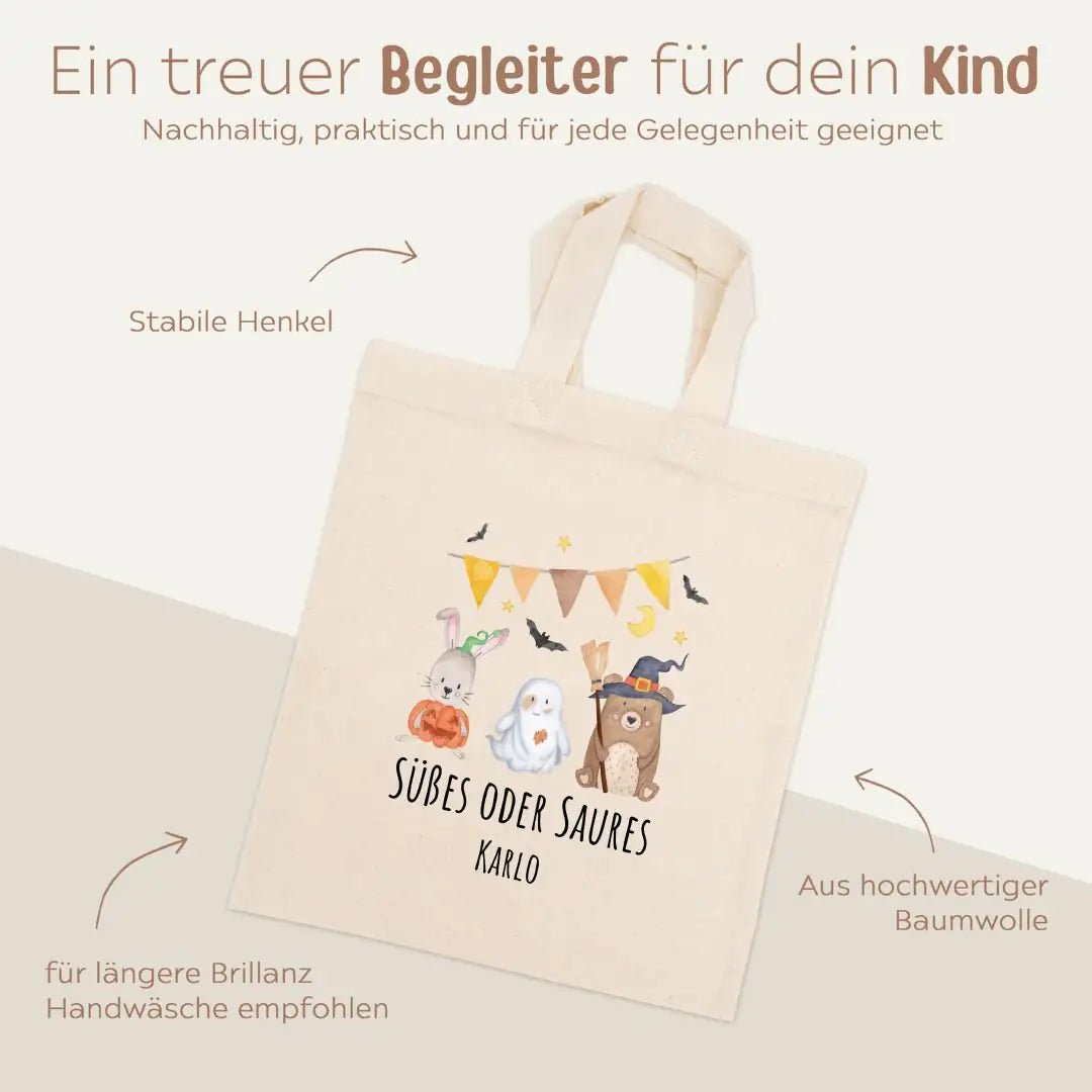Stoffbeutel "Halloween" personalisiert - wunderwunsch