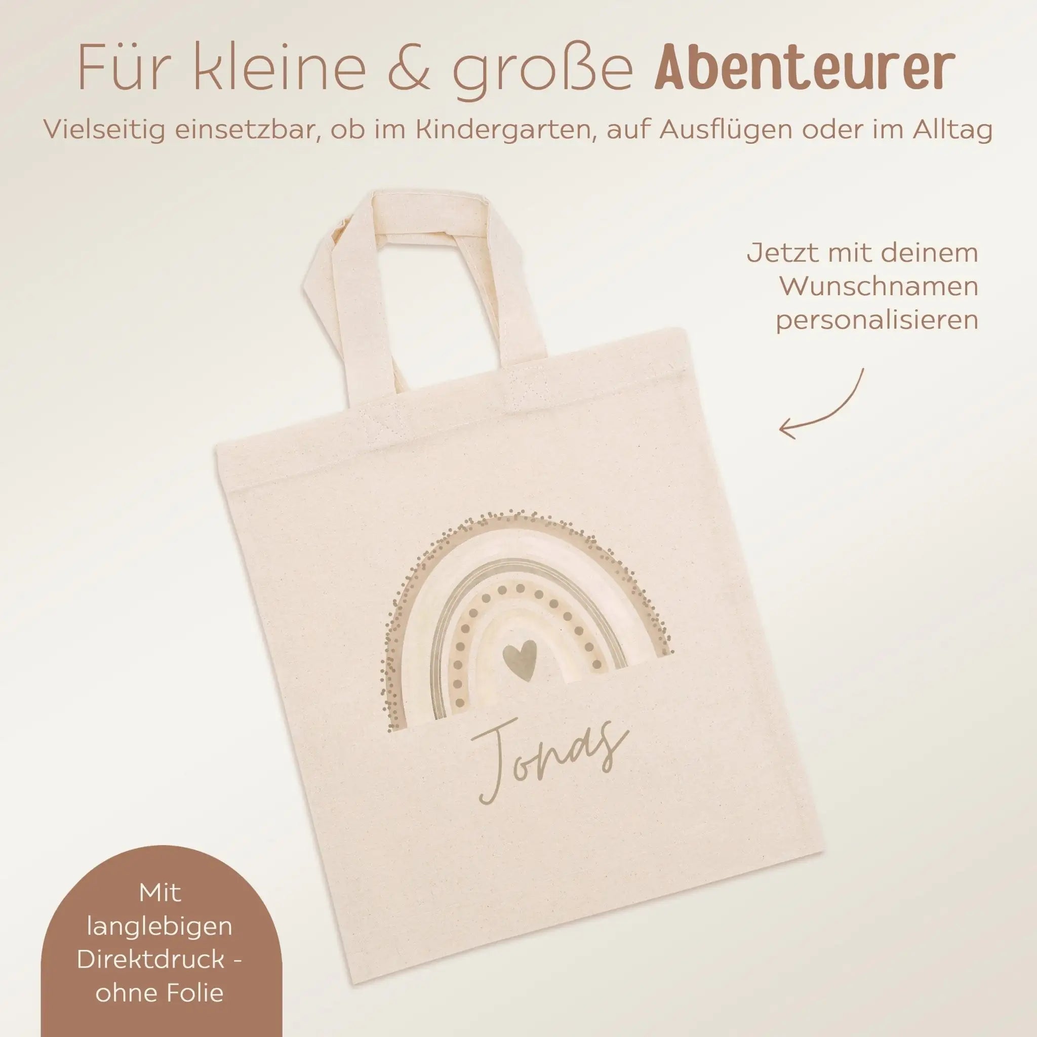 Stoffbeutel "Regenbogen" personalisiert - wunderwunsch