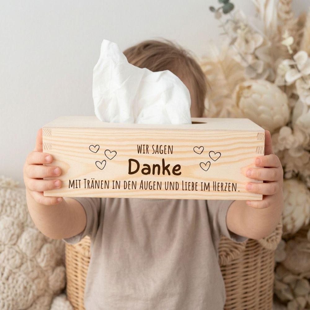 Taschentücherbox - Wir sagen Danke - wunderwunsch