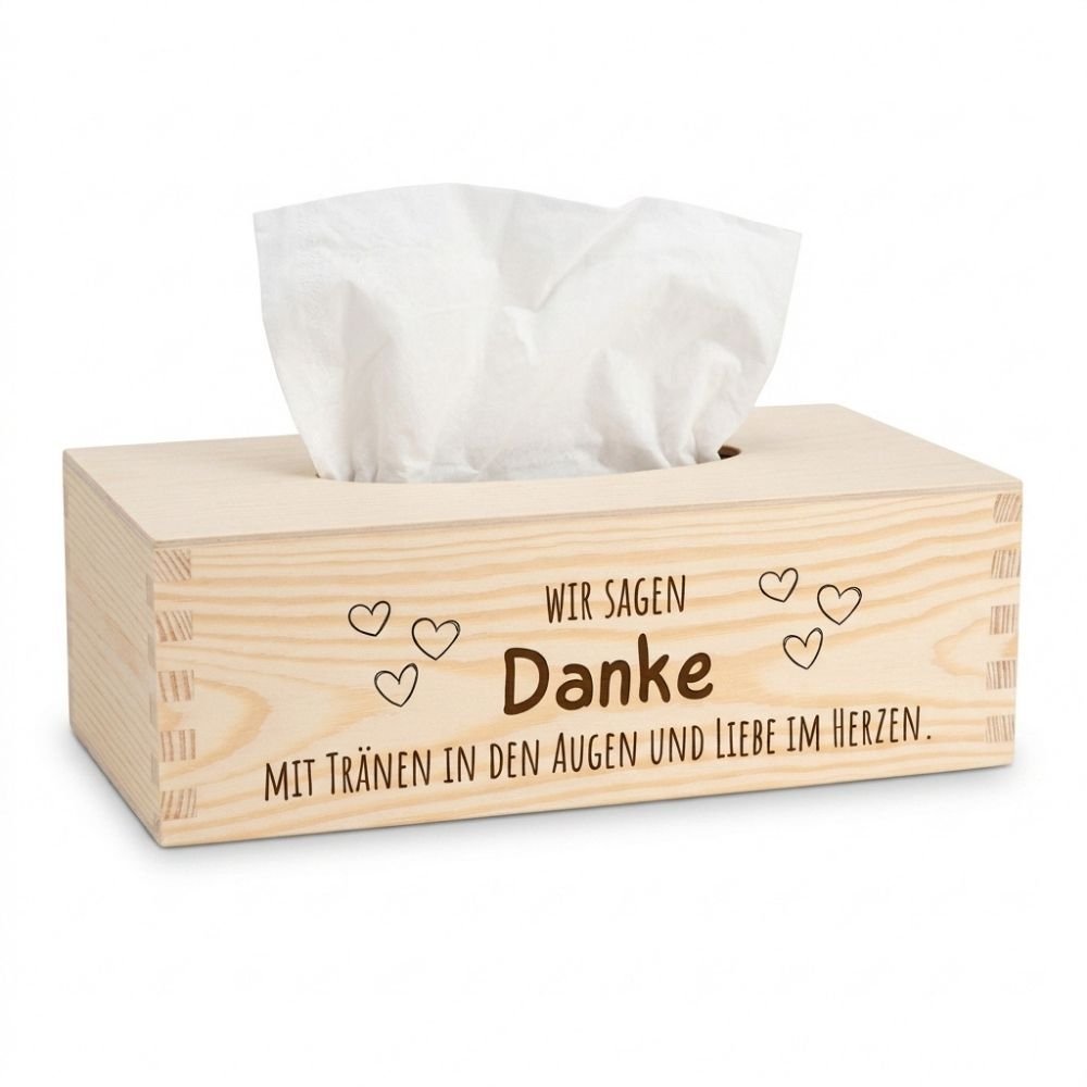 Taschentücherbox - Wir sagen Danke - wunderwunsch