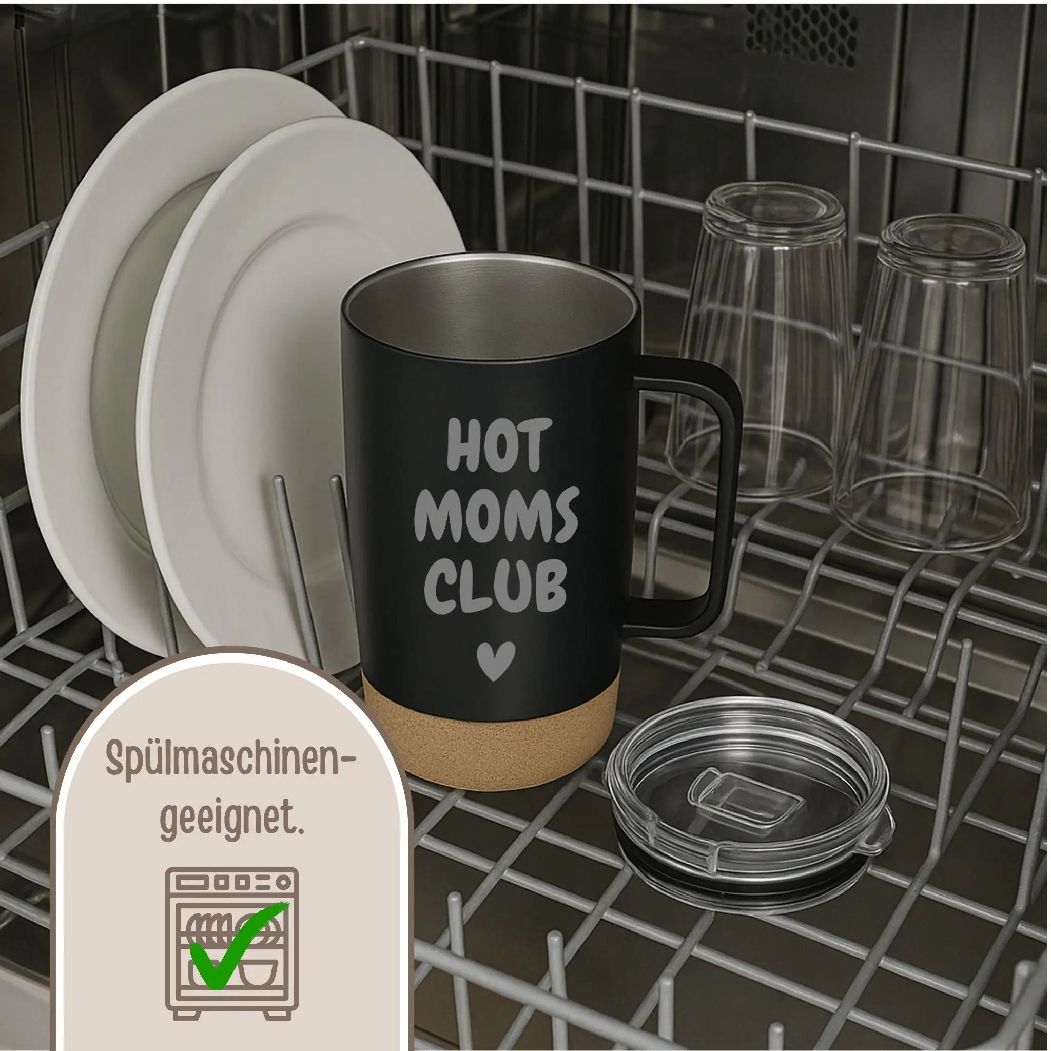 Thermobecher mit Kork - Moms Club - wunderwunsch