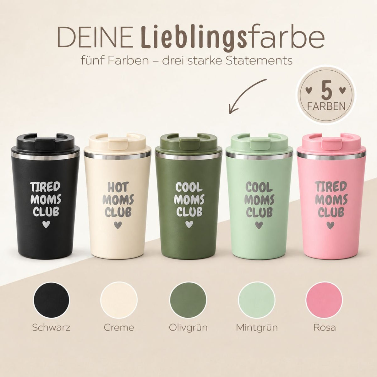 Thermobecher To-Go - Moms Club - wunderwunsch
