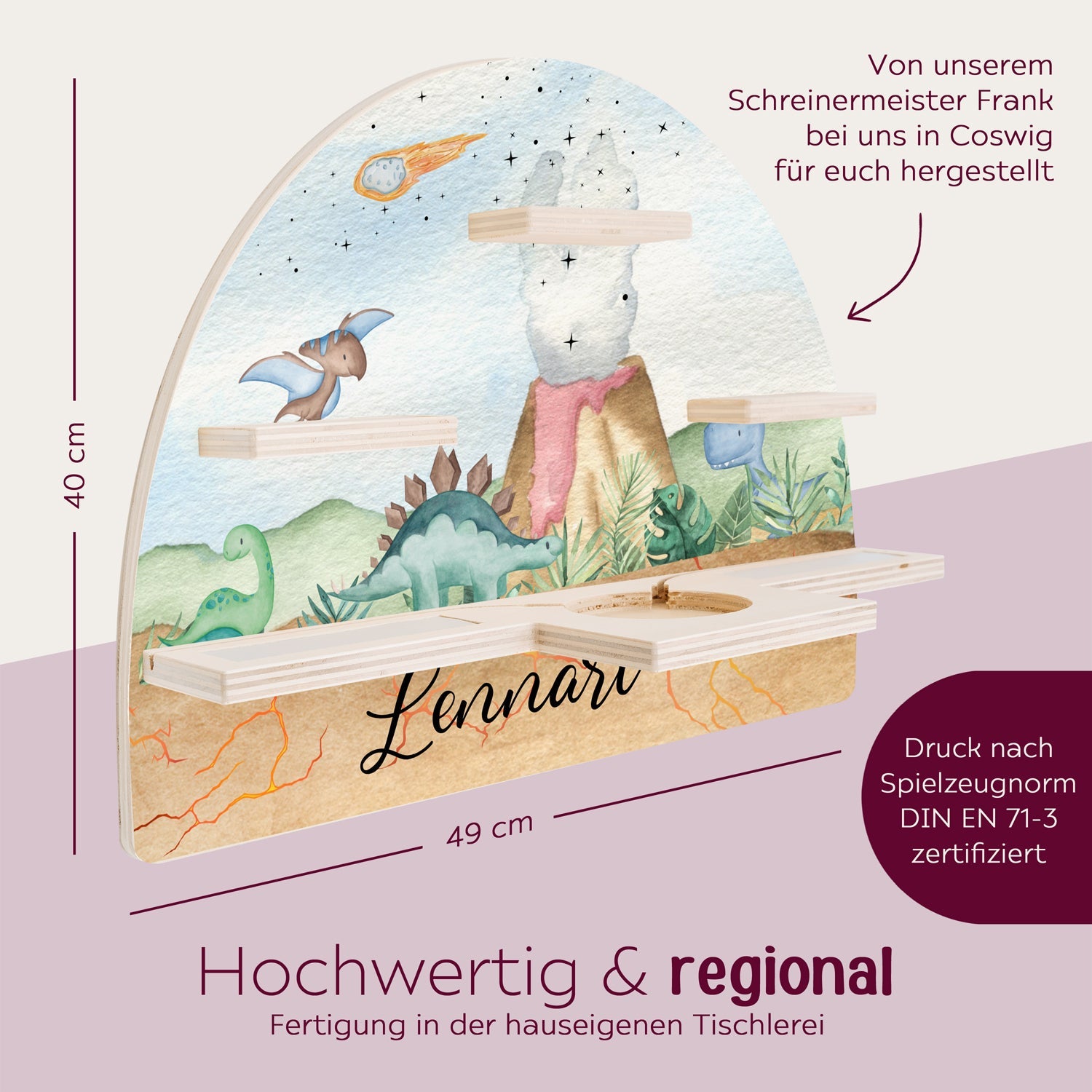 Toniebox Regal Holz - Dinos - wunderwunsch