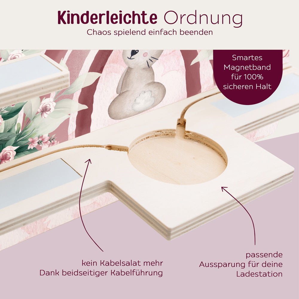 Toniebox Regal Holz - Hase Regenbogen - wunderwunsch