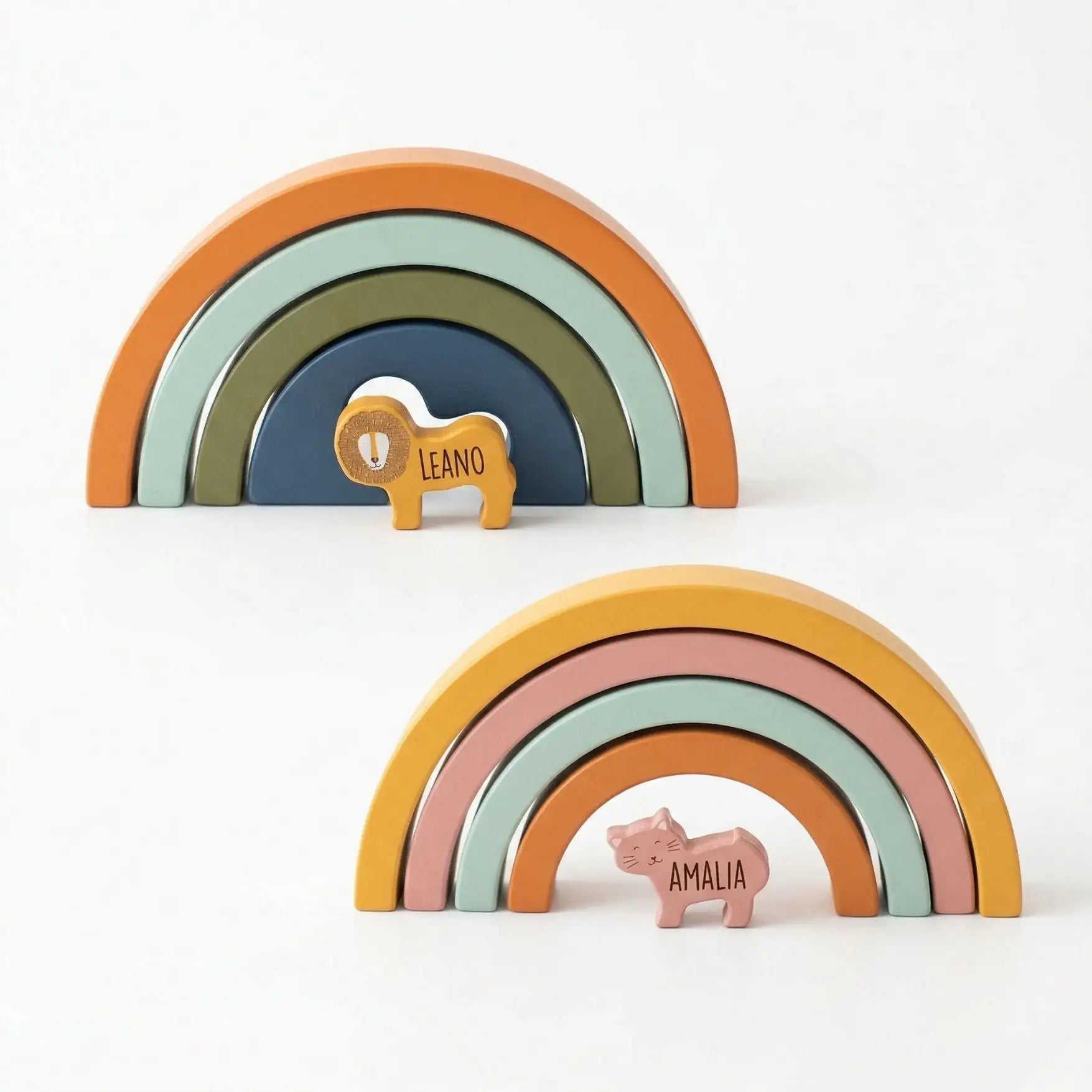 TRIXIE Regenbogen Stapelspiel personalisierbar - wunderwunsch