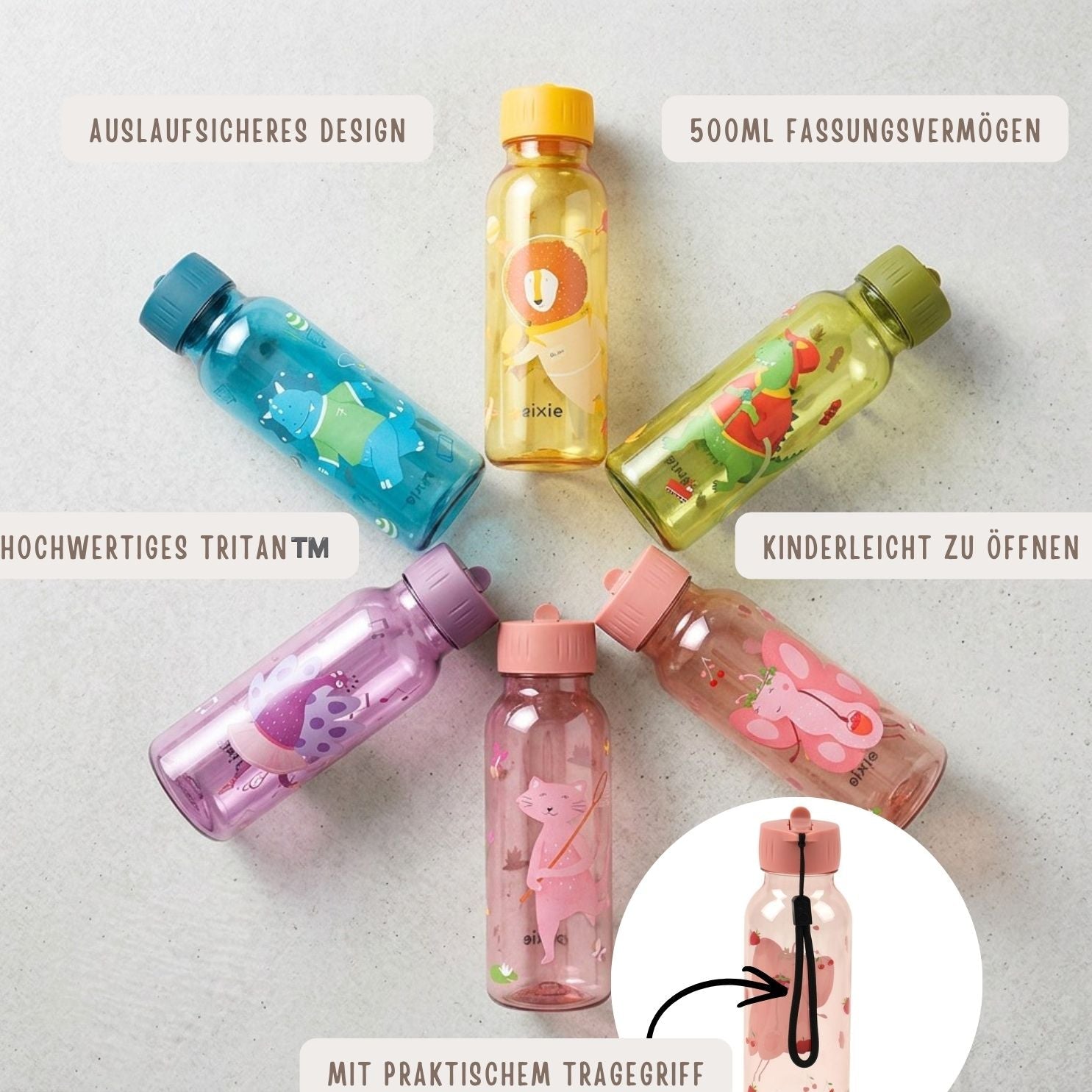 TRIXIE Trinkflasche Tritan 500ml personalisiert - wunderwunsch