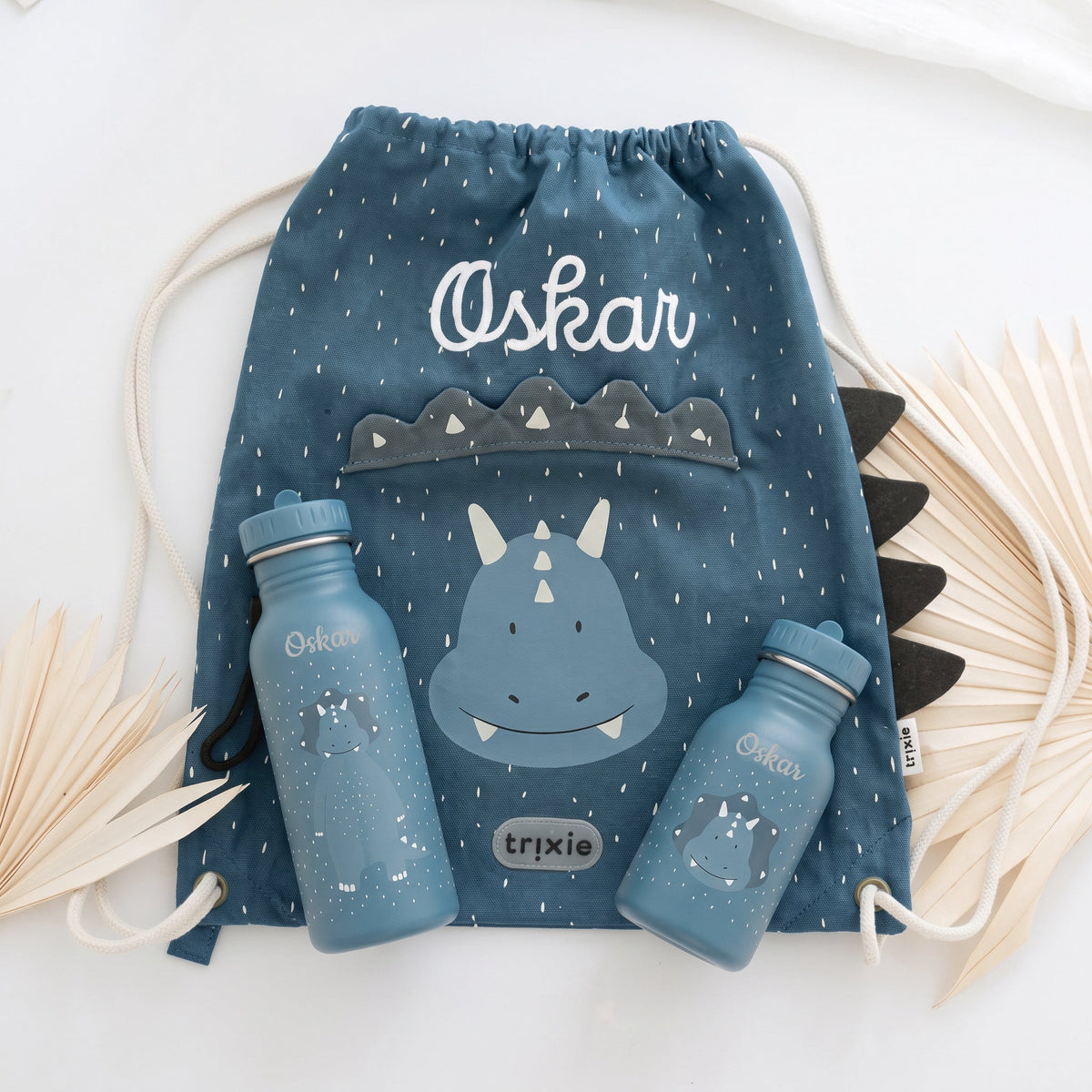 Trixie Turnbeutel und Trinkflasche personalisiert - Tiere - wunderwunsch