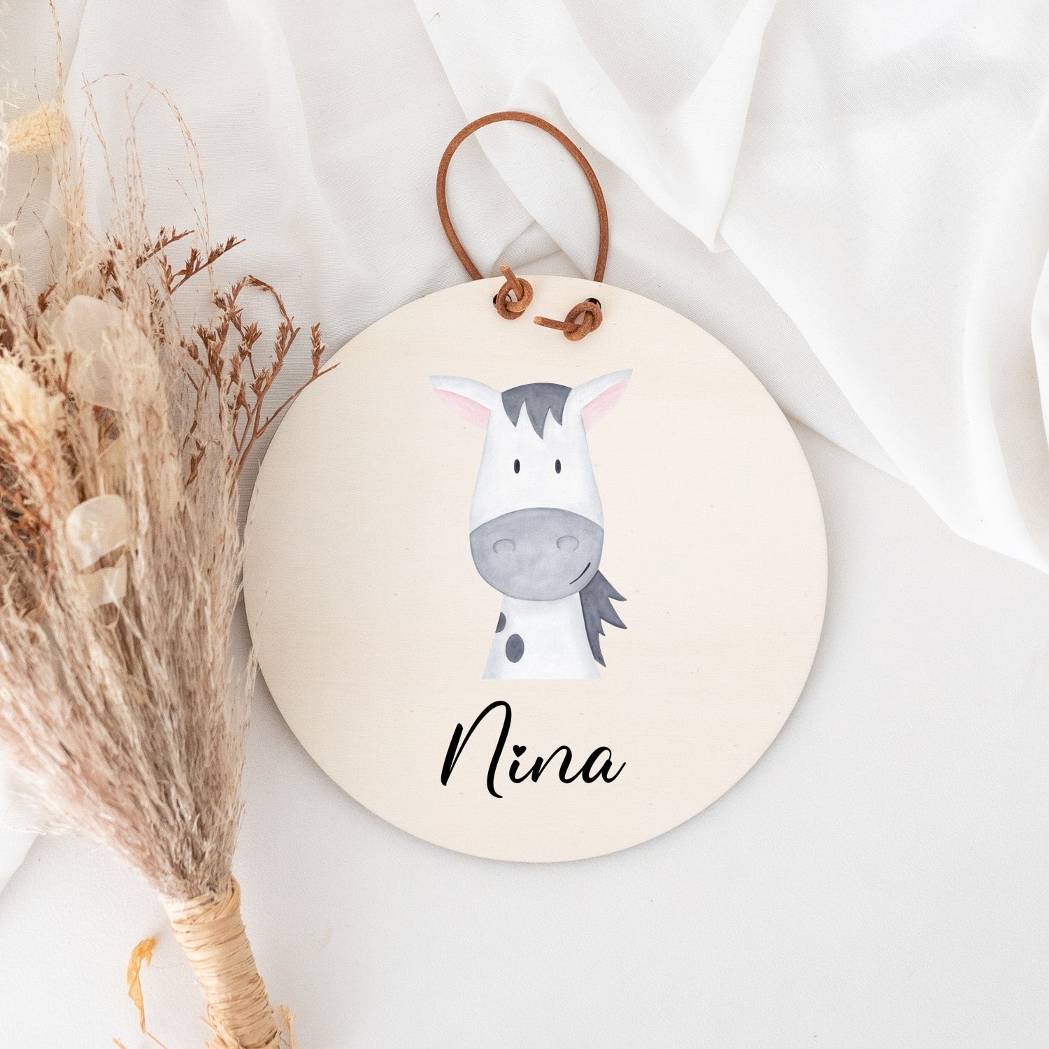 Türschild Kinderzimmer personalisiert - Tier Aquarell - wunderwunsch