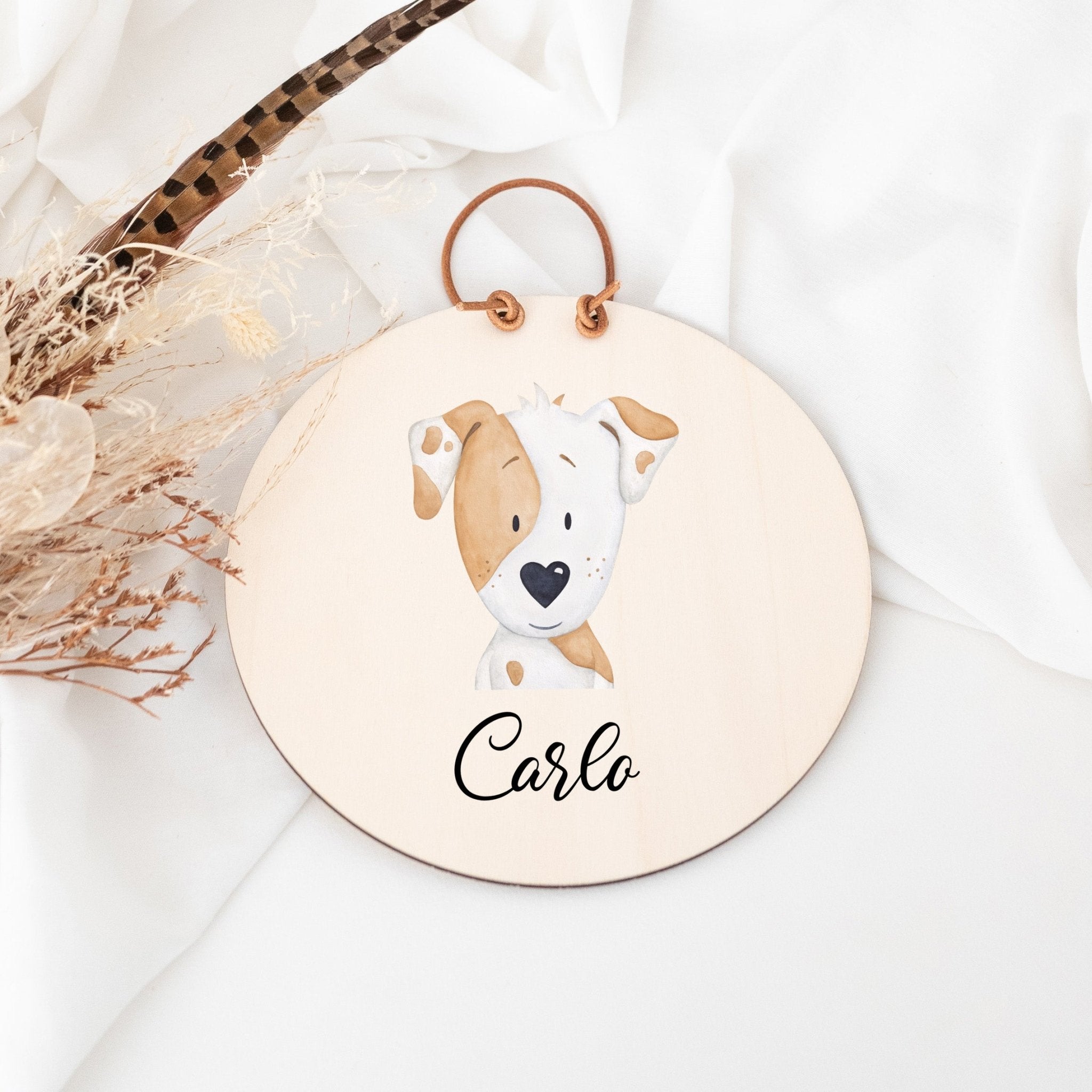 Türschild Kinderzimmer personalisiert - Tier Aquarell - wunderwunsch