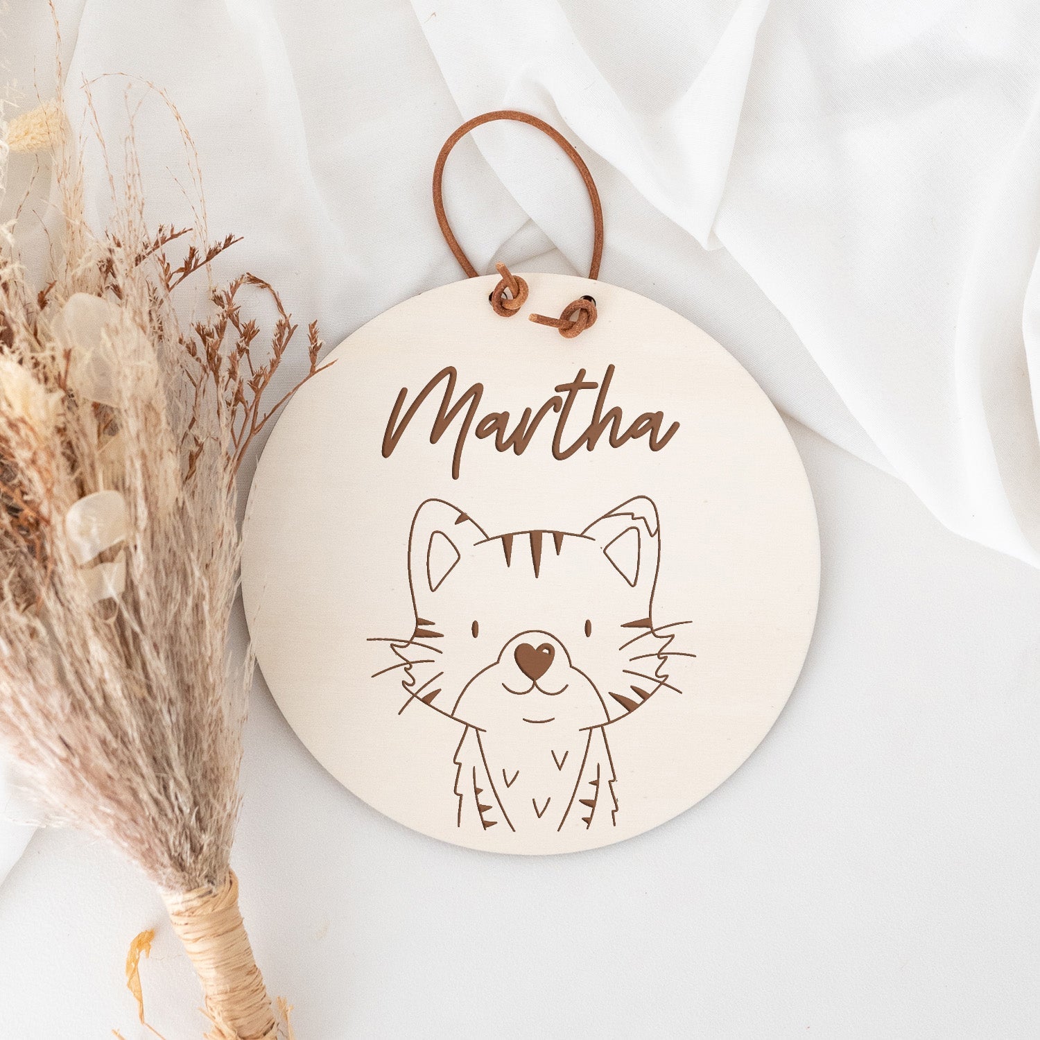 Türschild Kinderzimmer personalisiert - Tier Gravur - wunderwunsch