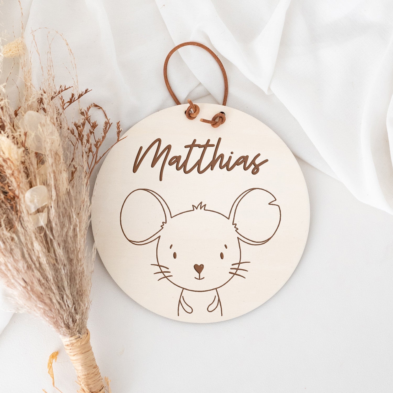 Türschild Kinderzimmer personalisiert - Tier Gravur - wunderwunsch