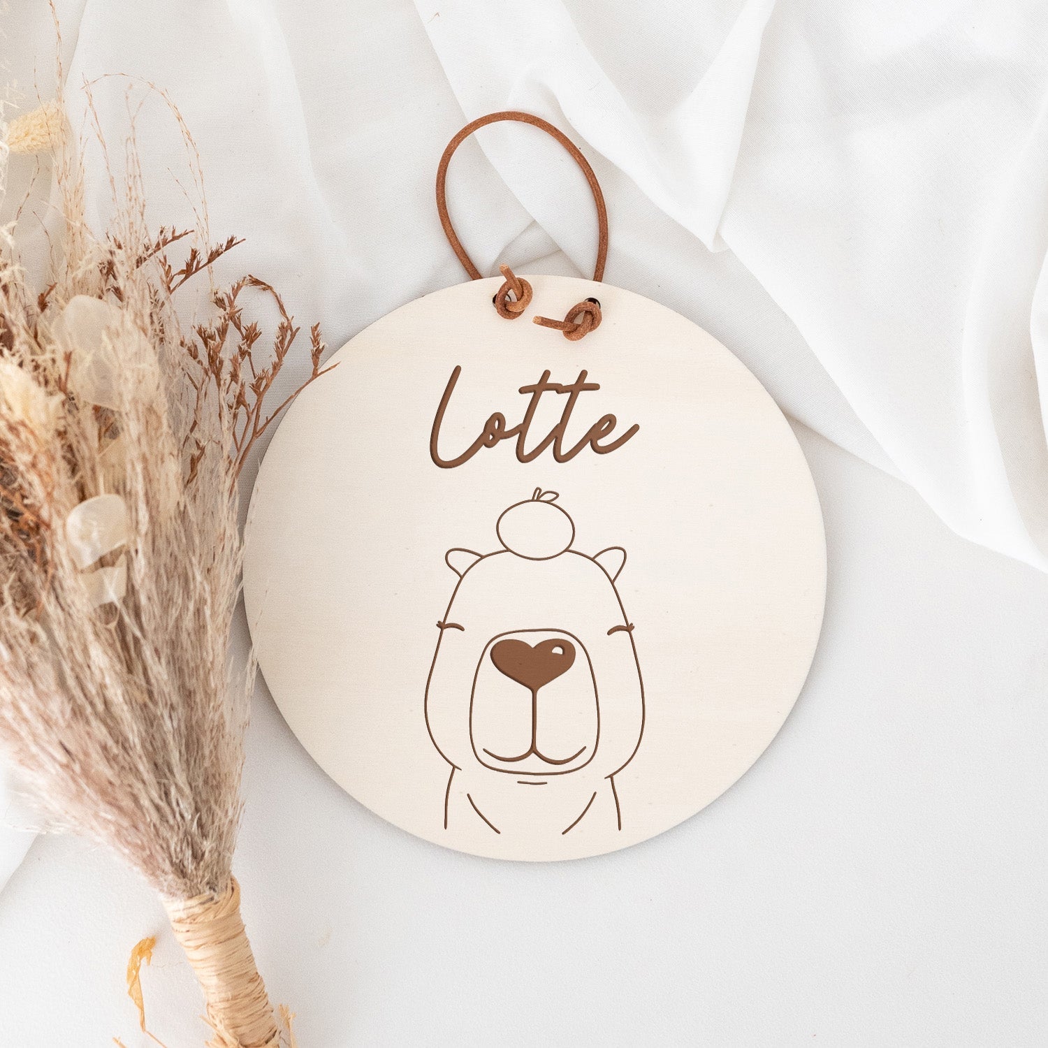 Türschild Kinderzimmer personalisiert - Tier Gravur - wunderwunsch