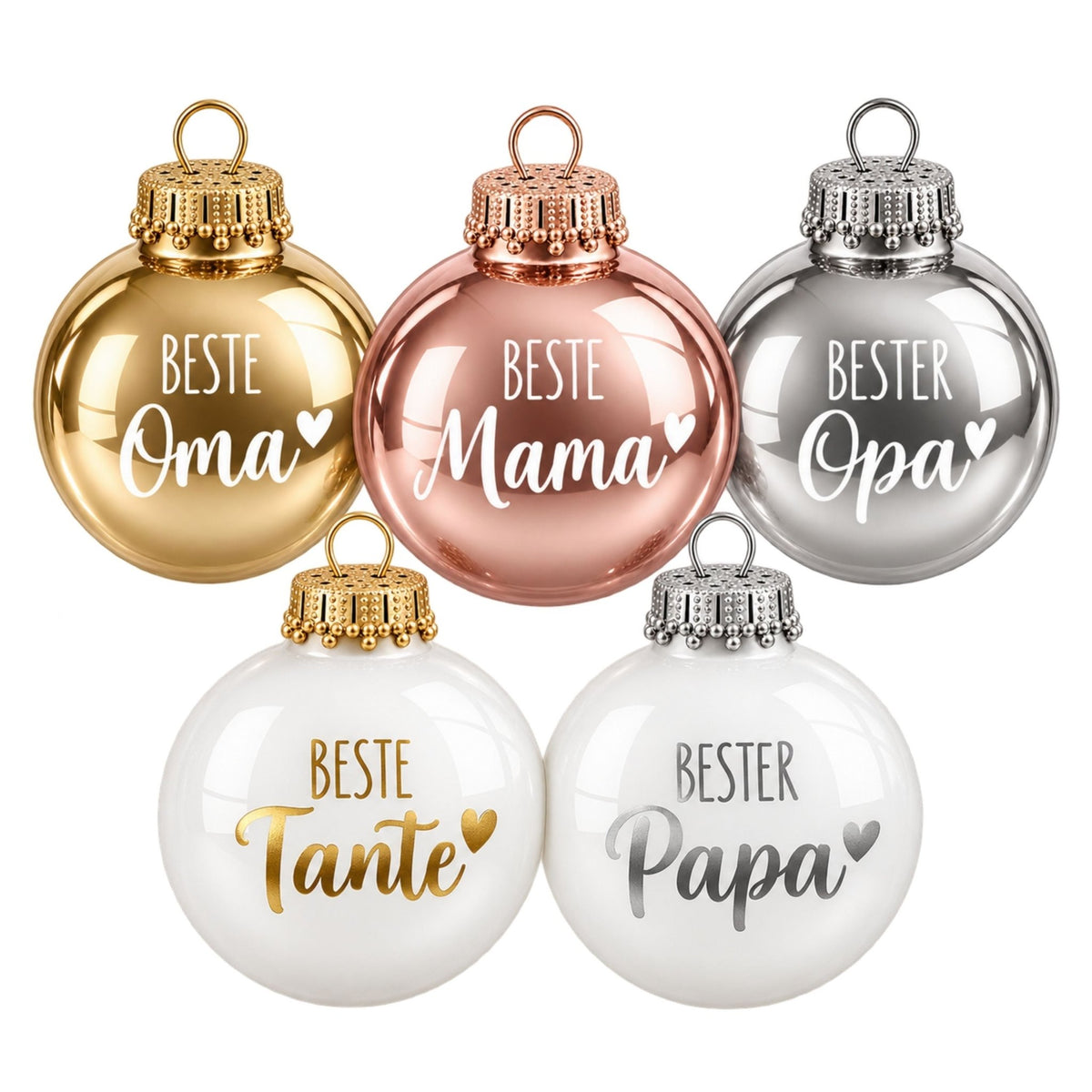 Weihnachtskugel "Beste/r..." glänzend - wunderwunsch