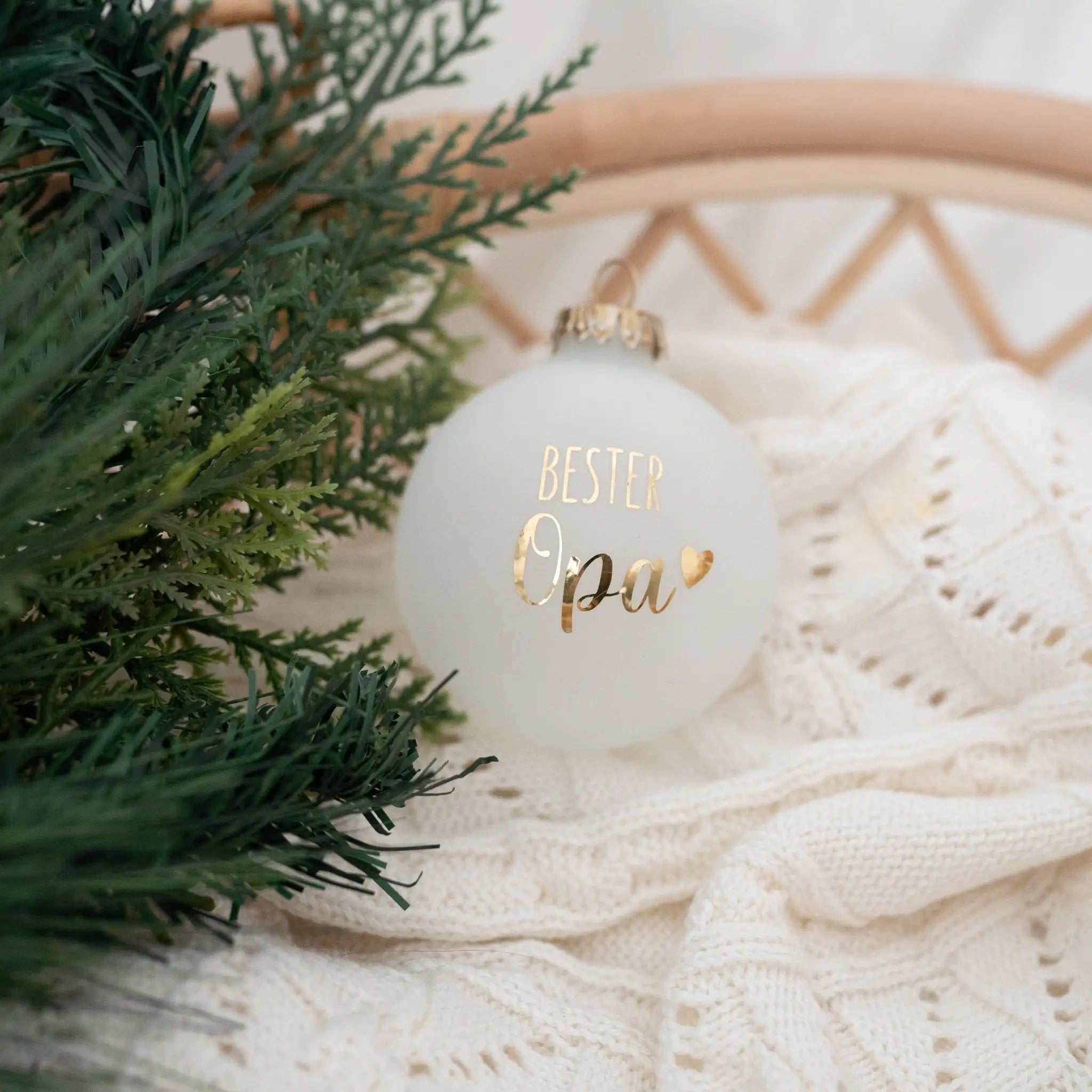 Weihnachtskugel "Beste/r..." matt - wunderwunsch