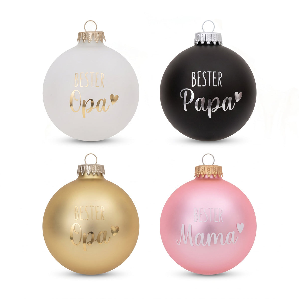 Weihnachtskugel "Beste/r..." matt - wunderwunsch