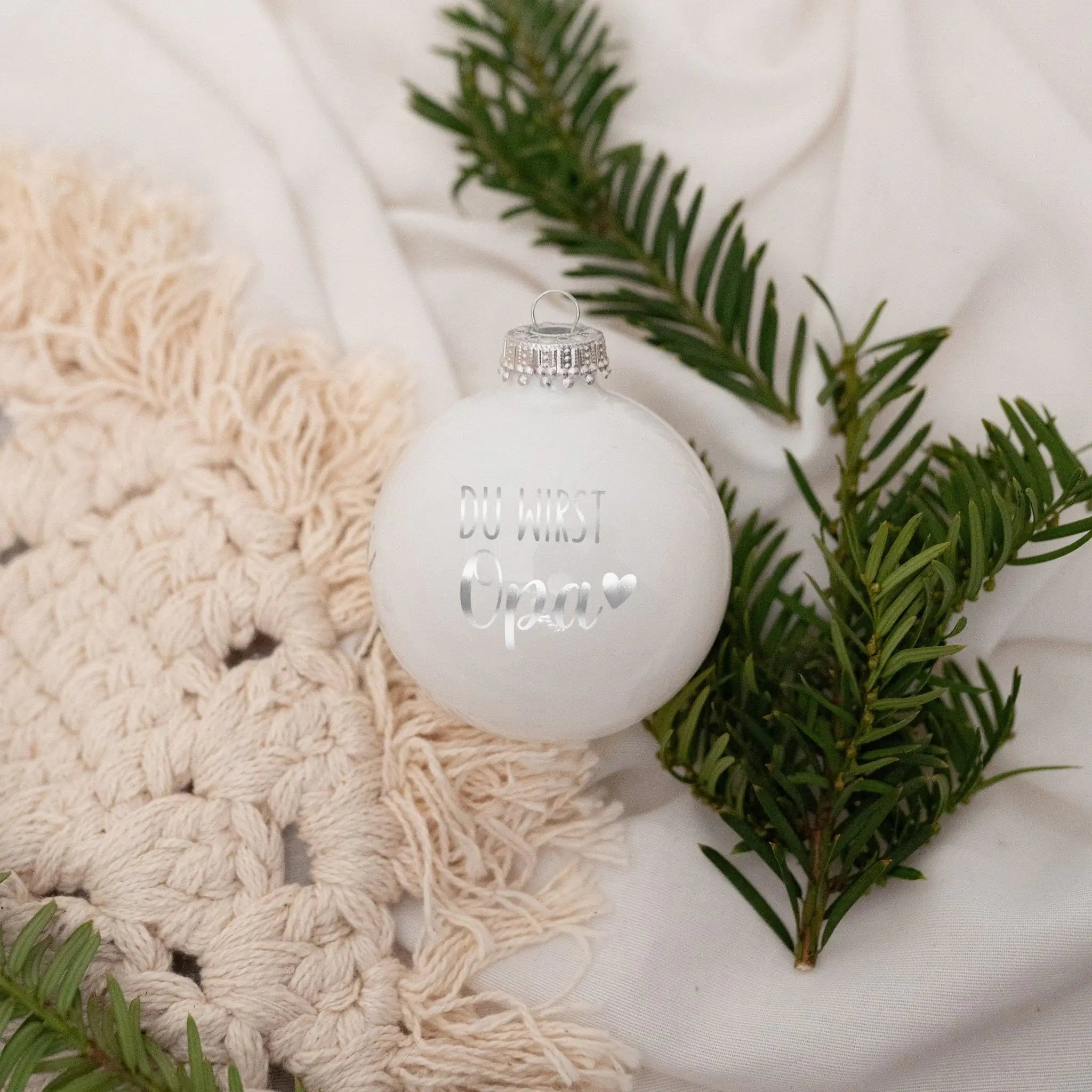 Weihnachtskugel "Du wirst..." glänzend - wunderwunsch