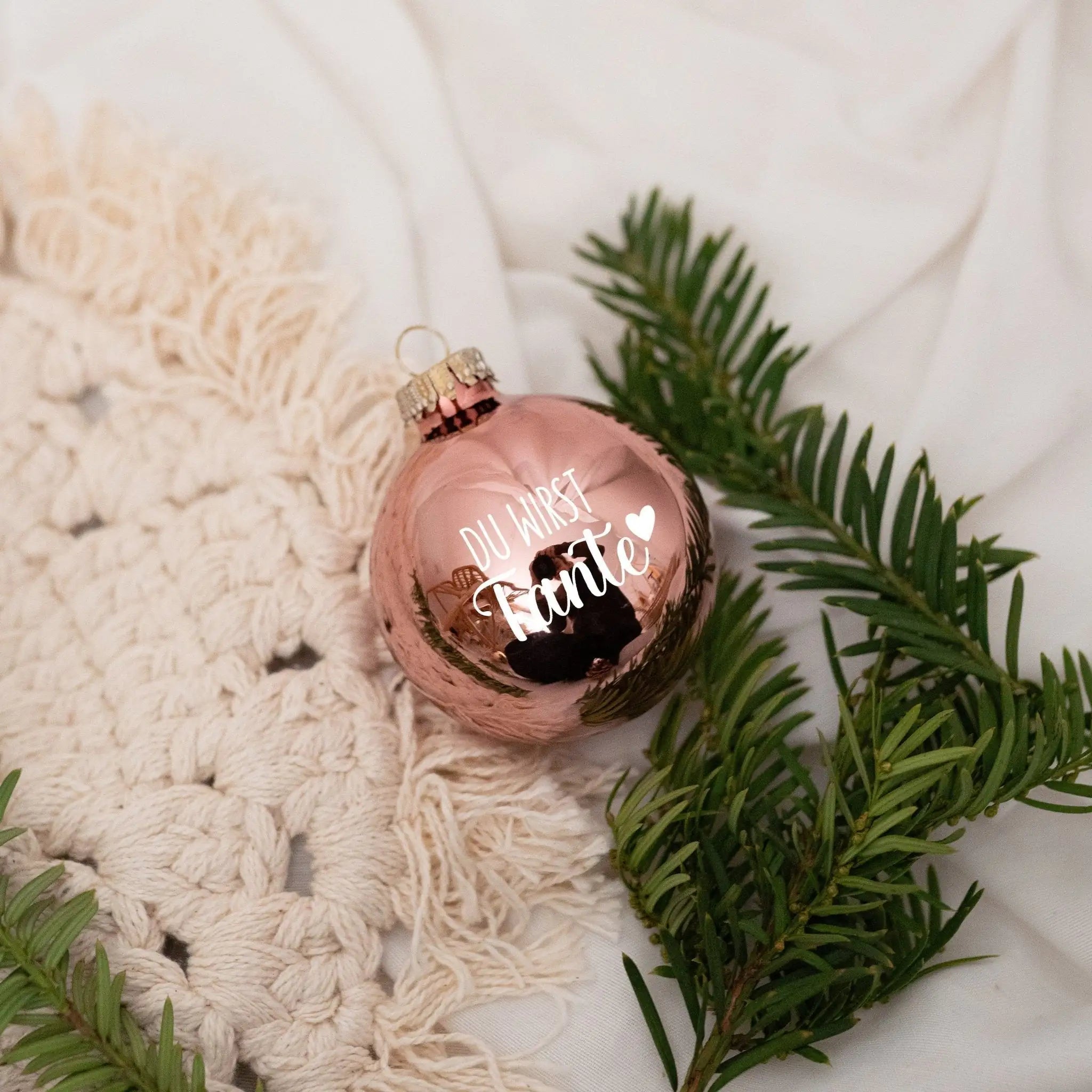 Weihnachtskugel "Du wirst..." glänzend - wunderwunsch