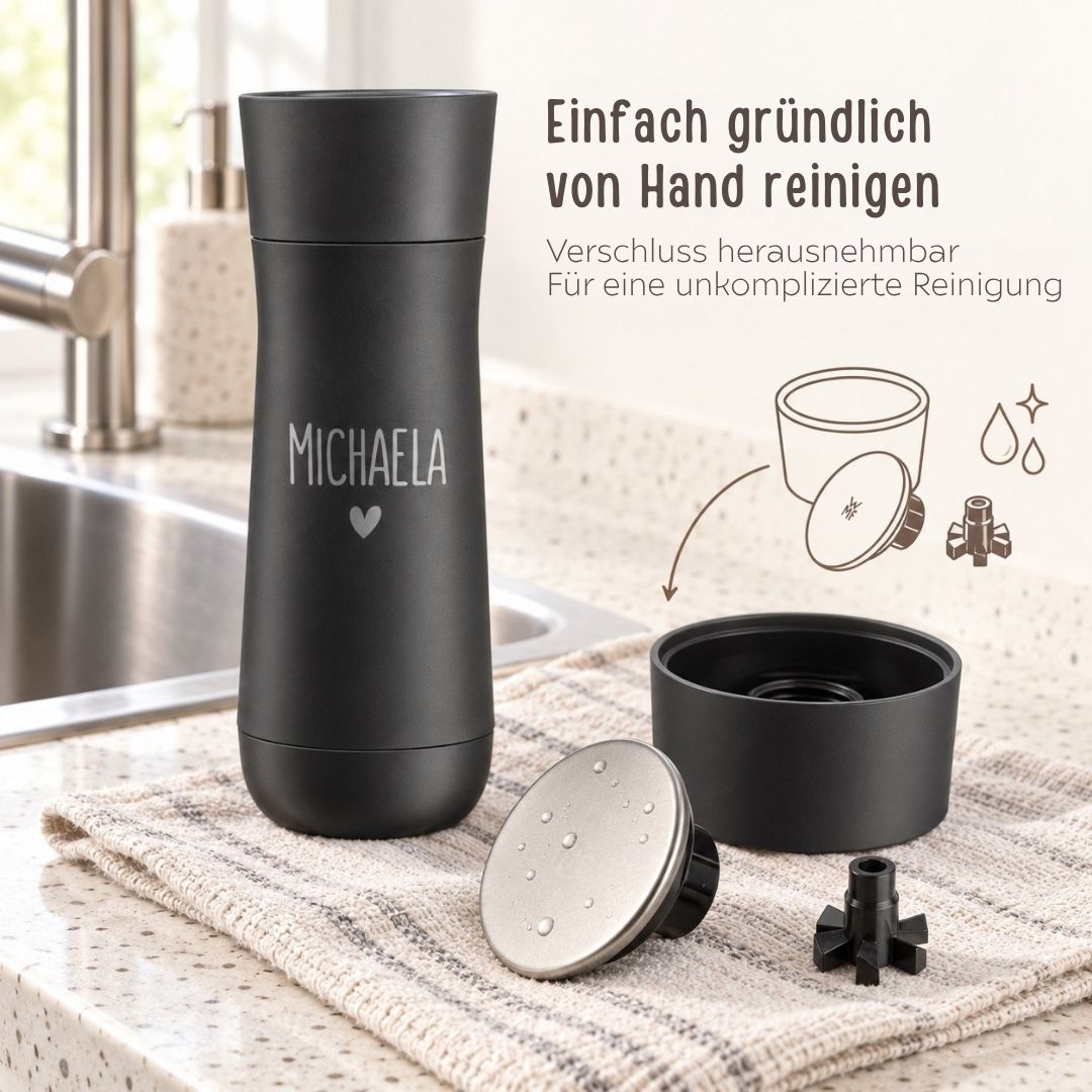 WMF Isolierbecher anthrazit matt 0,35l personalisiert - wunderwunsch