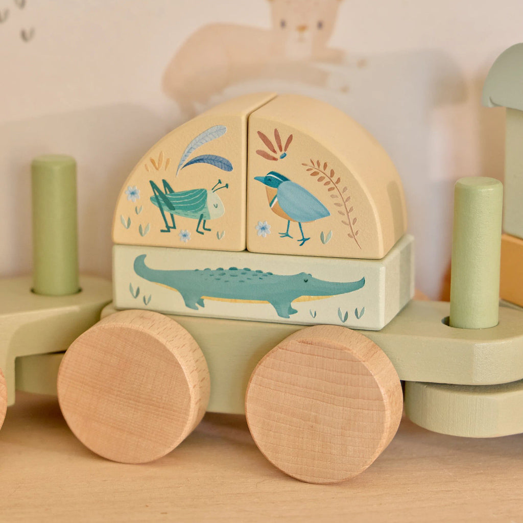 LITTLE DUTCH Holz Eisenbahn - Safari Friends