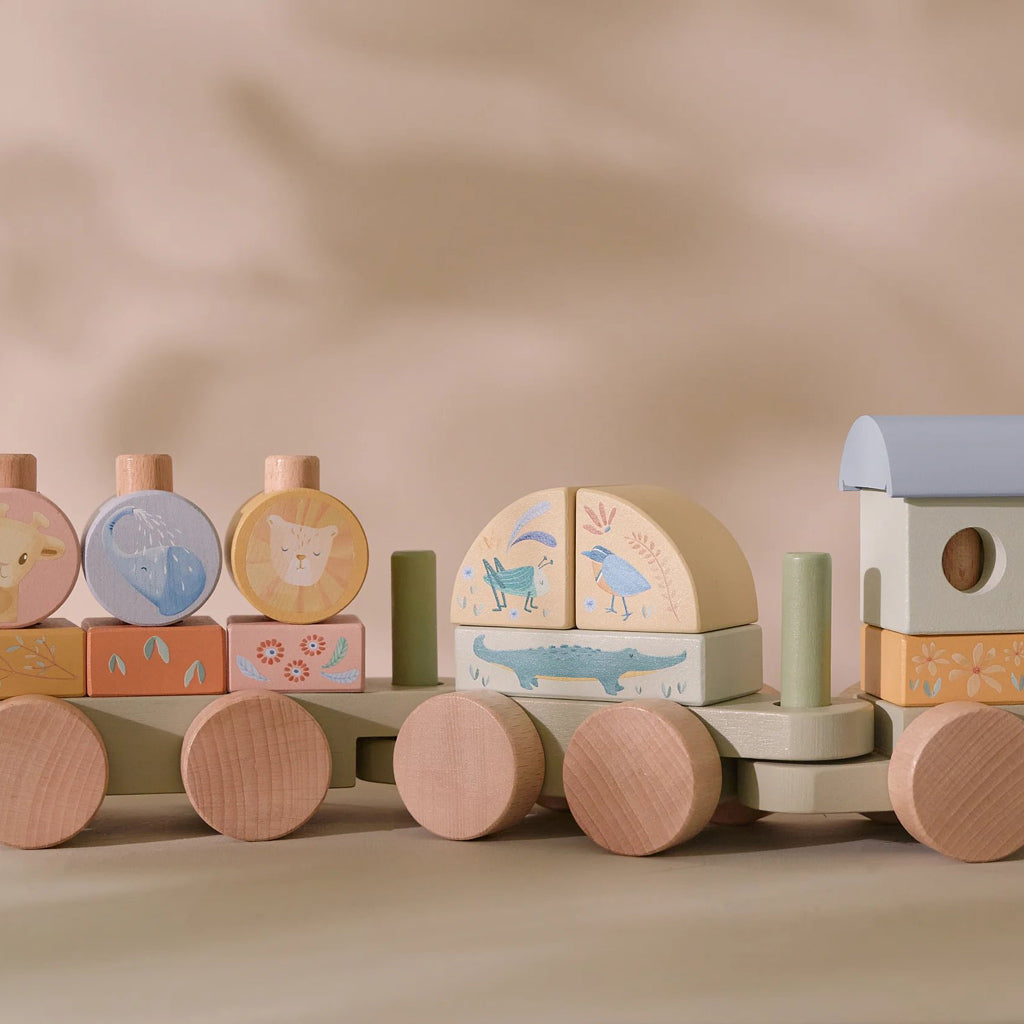 LITTLE DUTCH Holz Eisenbahn - Safari Friends