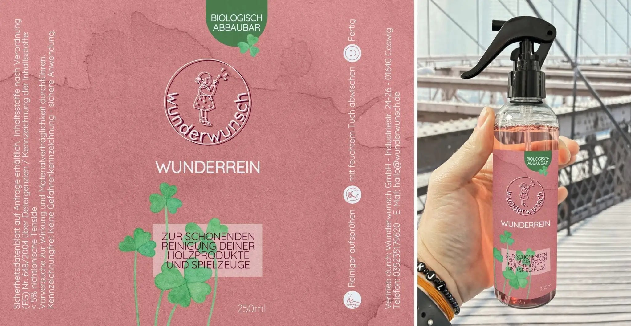 Wunderrein - Spezialreiniger für Holz und Spielzeug - wunderwunsch