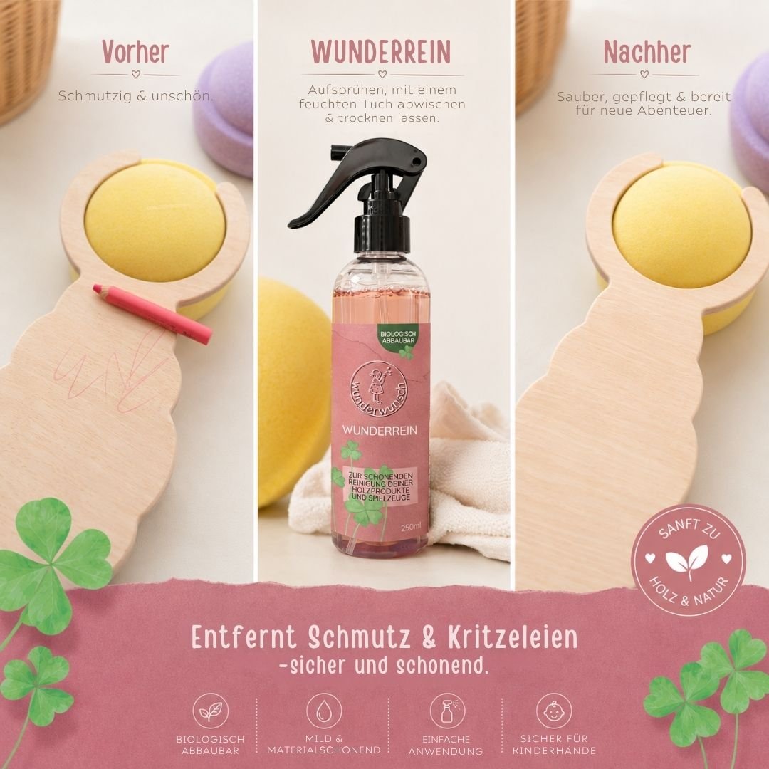 Wunderrein - Spezialreiniger für Holz und Spielzeug - wunderwunsch