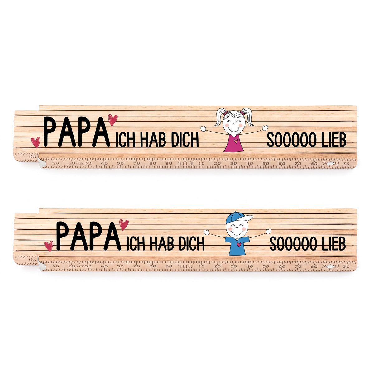 Zollstock Holz - Papa ich hab dich sooo lieb - wunderwunsch